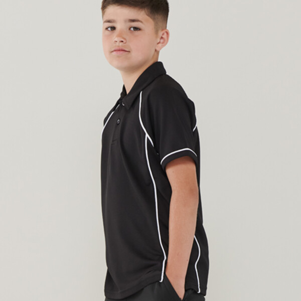 Club Shop Finden + Hales Kids Performance Piped Polo Shirt Thumbnail